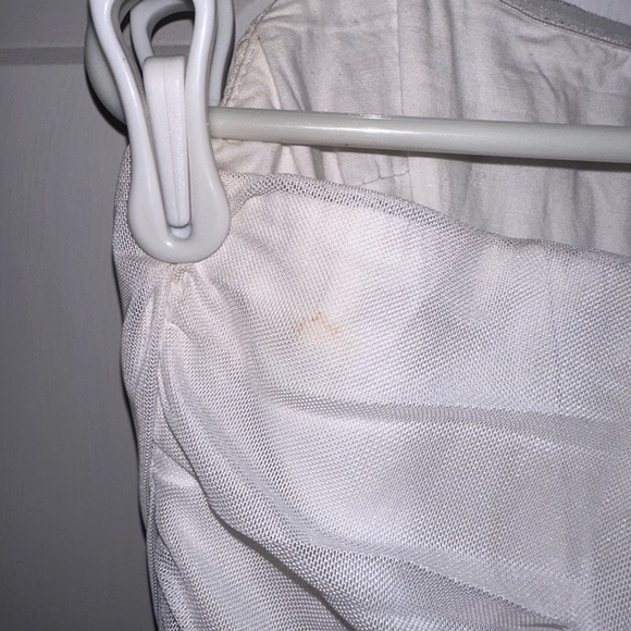 White Mesh Corset Top with Boning - Picture 3 of 6